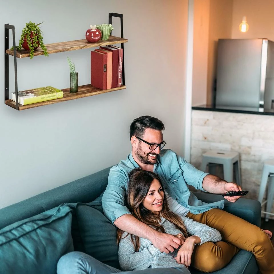 relaxdays Wandregal »Wandregal mit 2 Ablagen« 2 relaxdays Wandregal »Wandregal mit 2 Ablagen« – Bild 2