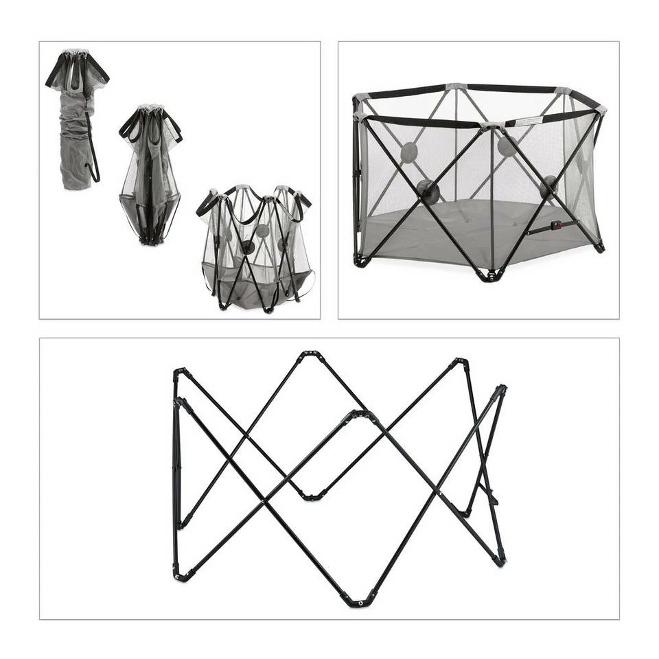 relaxdays Laufgitter »Faltbares Laufgitter für Babys«, Grau 7 relaxdays Laufgitter »Faltbares Laufgitter für Babys«, Grau – Bild 7