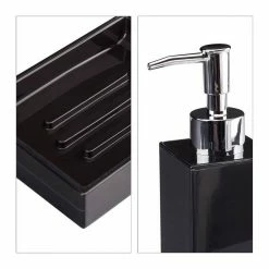 relaxdays Badezimmer-Set »Badaccessoires Set 4-teilig«, Schwarz Wei&szlig; Transparent Silber, Schwarz Transparent Silber -Deutschland Möbel Verkäufe 2024 f47a82bf a09d 5b48 86bb 3b6f50b276e6