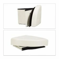 relaxdays Sitzhocker »Eckiger Hocker mit Stauraum«, Weiß Weiß, Schwarz -Deutschland Möbel Verkäufe 2024 f50a32bb 065a 529d a345 75f235458d13