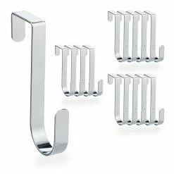 Türhaken »15 x Türhaken silber«, relaxdays