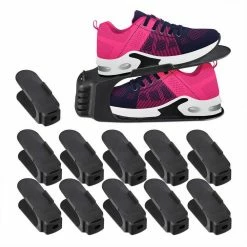 relaxdays Schuhständer »12 x Schuhstapler schwarz«