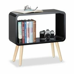 relaxdays Standregal »1 x Standregal klein schwarz«