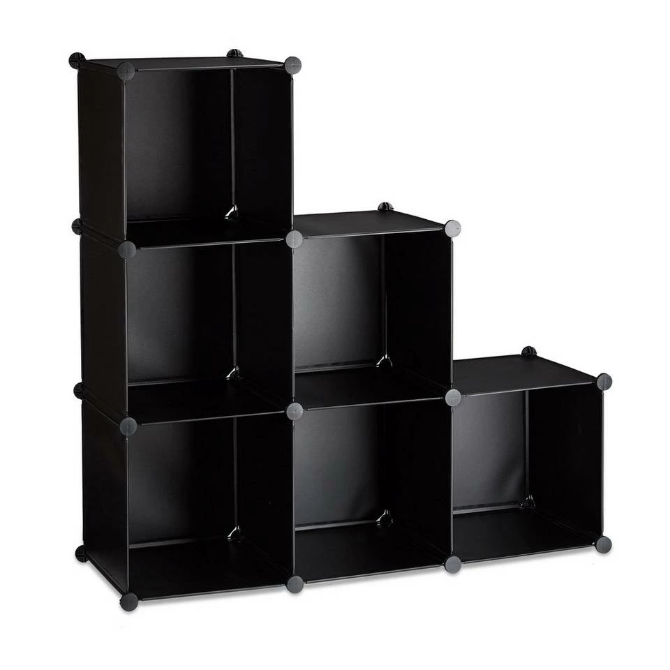 relaxdays Stufenregal »2 x Stufenregal 6 Fächer schwarz« 6 relaxdays Stufenregal »2 x Stufenregal 6 Fächer schwarz« – Bild 6