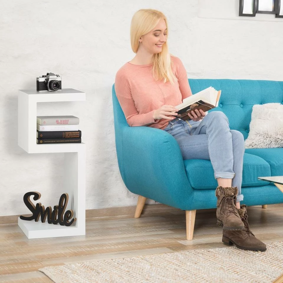 relaxdays Standregal »Standregal Retro in bunten Farben«, Weiß Weiß, Braun, Lila, Schwarz 2 relaxdays Standregal »Standregal Retro in bunten Farben«, Weiß Weiß, Braun, Lila, Schwarz – Bild 2