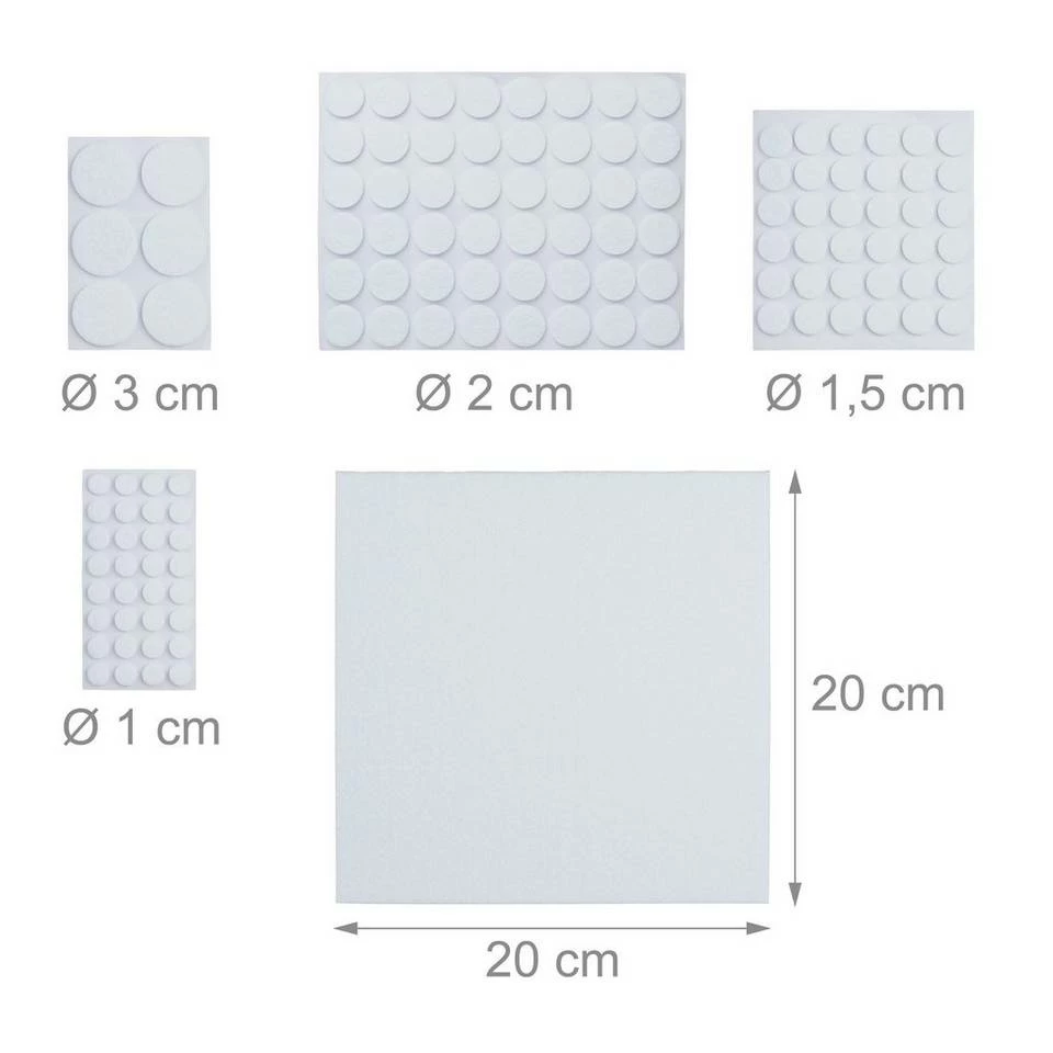 relaxdays Möbelfuß »240 x Filzgleiter weiß« 4 relaxdays Möbelfuß »240 x Filzgleiter weiß« – Bild 4