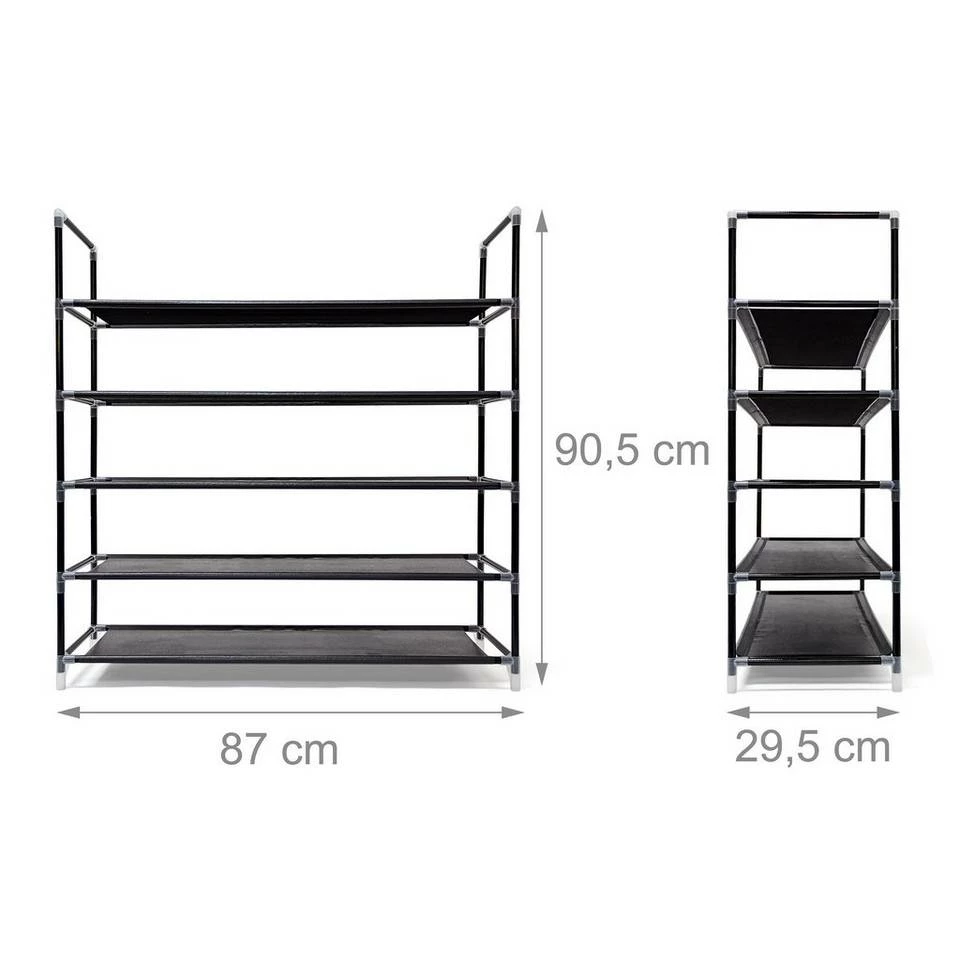 relaxdays Schuhregal »3 x Schuhregal 20 Paar Schuhe schwarz« 3 relaxdays Schuhregal »3 x Schuhregal 20 Paar Schuhe schwarz« – Bild 3