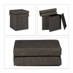 relaxdays Sitzhocker »Faltbarer Sitzhocker mit Lehne«, Braun Grau -Deutschland Möbel Verkäufe 2024 f8a1567d be8a 57ff be4a 10e7774f7f55