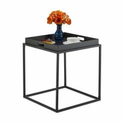 relaxdays Beistelltisch »Beistelltisch mit Tablett«