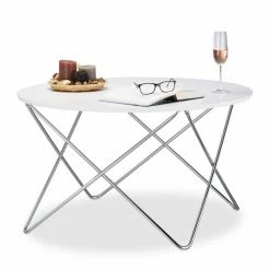 relaxdays Beistelltisch »Beistelltisch rund in weiß«, Dia. 60cm -Deutschland Möbel Verkäufe 2024 f99eb1d6 5c29 5c92 a768 b4b5681886a2