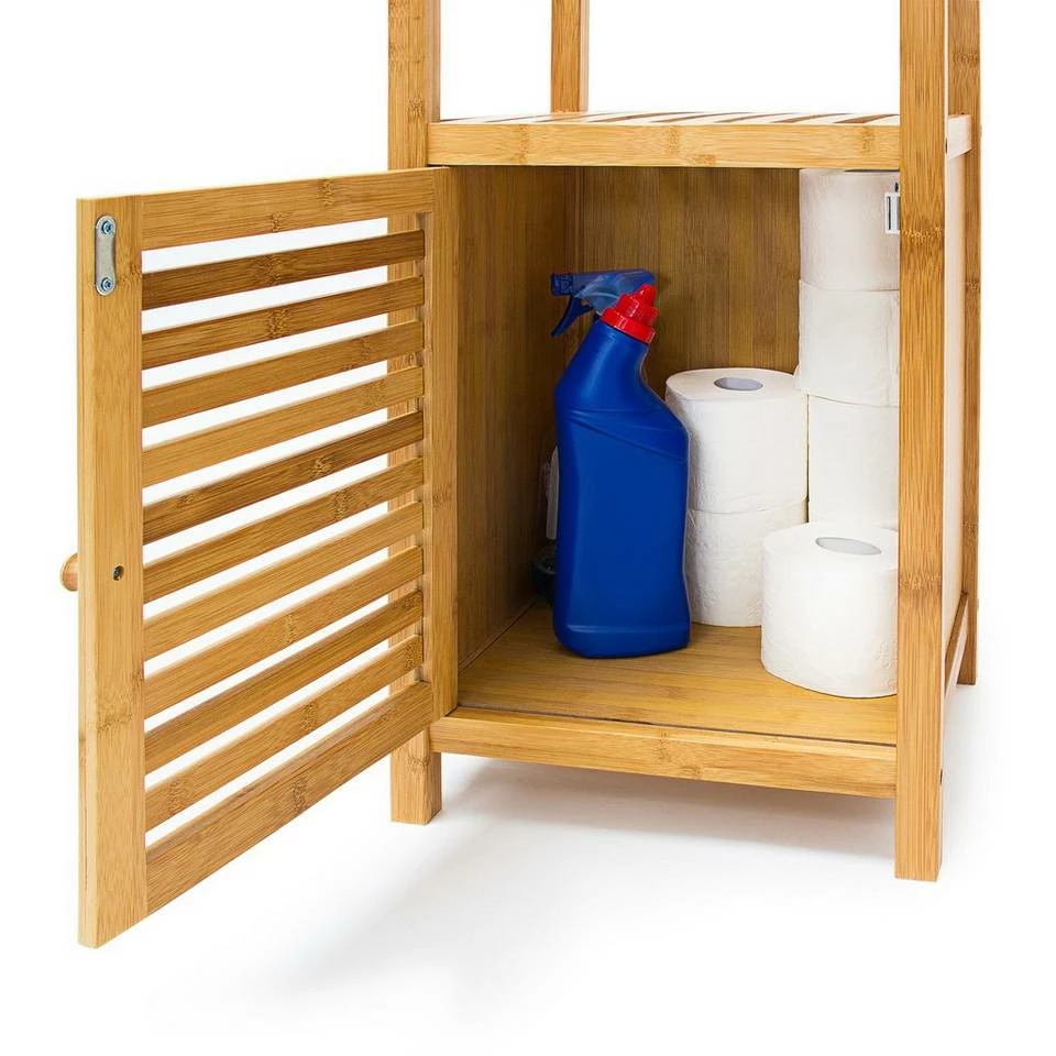 relaxdays Badregal »Badregal Bambus mit Tür«, 3 4 relaxdays Badregal »Badregal Bambus mit Tür«, 3 – Bild 4