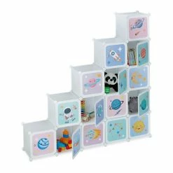 relaxdays Regal »Kinder Steckregal mit 15 Fächern«