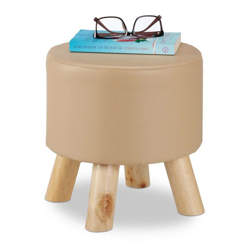 relaxdays Hocker »Hocker Kunstleder«, Braun Grau Hellbraun, Weiß Hellbraun, Beige Hellbraun, Braun Hellbraun 12 relaxdays Hocker »Hocker Kunstleder«, Braun Grau Hellbraun, Weiß Hellbraun, Beige Hellbraun, Braun Hellbraun – Bild 12