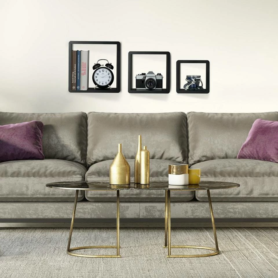 relaxdays Wandregal »Wandregal Cubes 3-teiliges Set«, Weiß-Violett Weiß Hellblau, Braun, Weiß Lila, Weiß Grün 3 relaxdays Wandregal »Wandregal Cubes 3-teiliges Set«, Weiß-Violett Weiß Hellblau, Braun, Weiß Lila, Weiß Grün – Bild 3