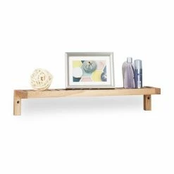 relaxdays Wandregal »Wandregal Walnuss«