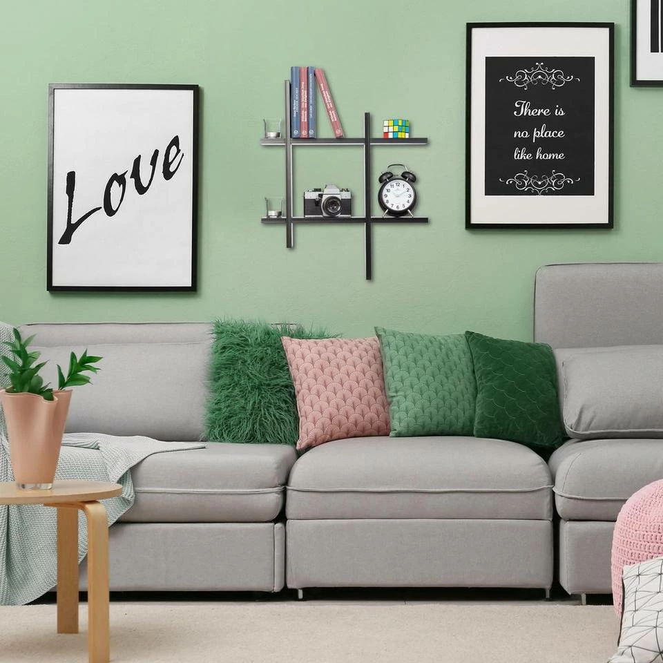 relaxdays Wandregal »Farbiges Wandregal mit 6 Fächern«, Grün Lila, Hellblau, Schwarz, Grün 2 relaxdays Wandregal »Farbiges Wandregal mit 6 Fächern«, Grün Lila, Hellblau, Schwarz, Grün – Bild 2