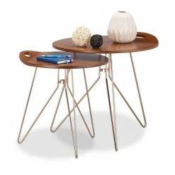 relaxdays Beistelltisch »Beistelltisch 2er Set Holz«