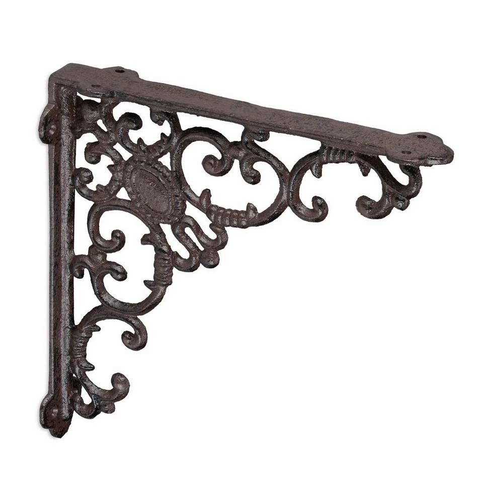 relaxdays Wandregalhalter »4 x Regalwinkel antik braun« 8 relaxdays Wandregalhalter »4 x Regalwinkel antik braun« – Bild 8