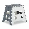 relaxdays Fußhocker »1 x klappbarer Tritthocker in Weiß-Grau«