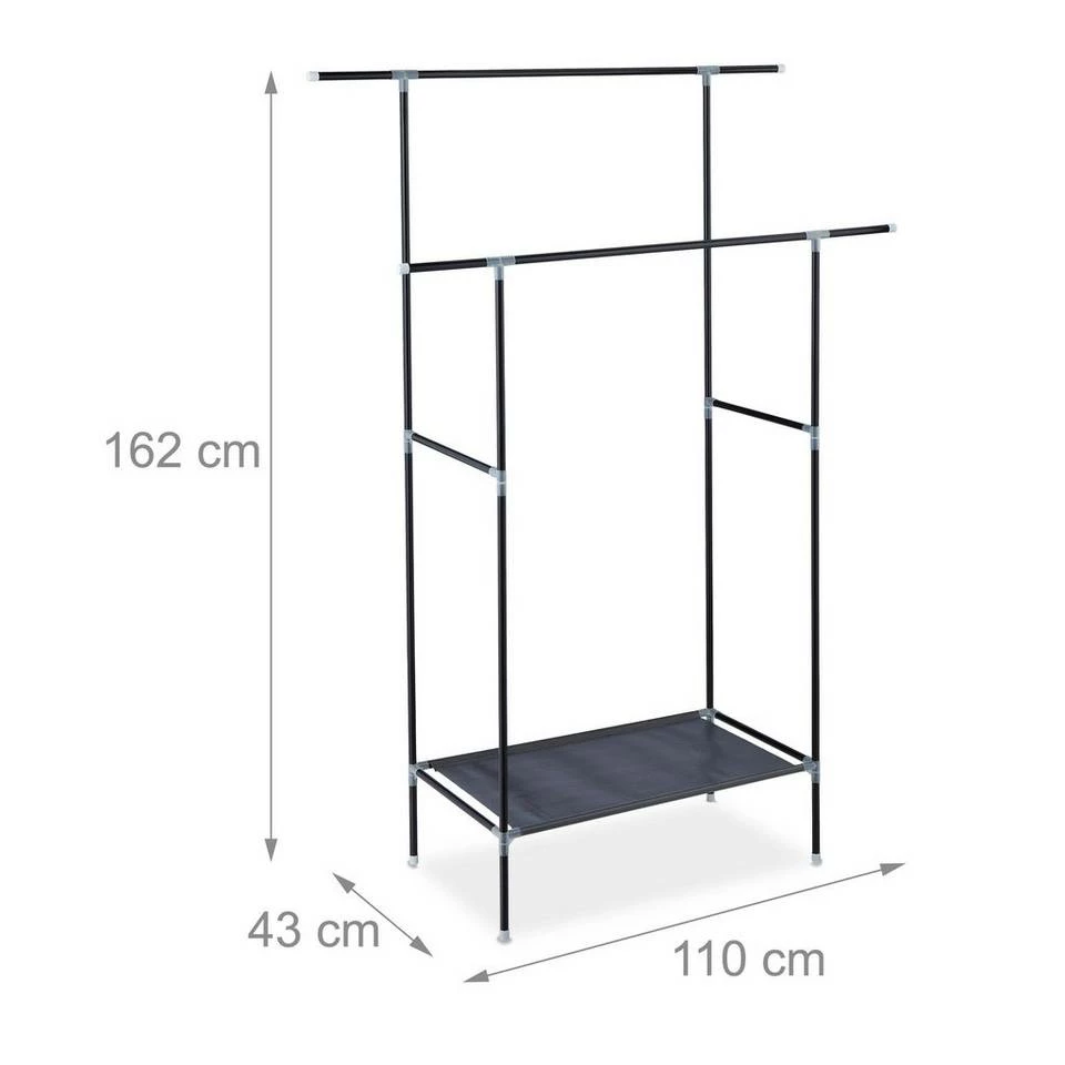 relaxdays Kleiderständer »Kleiderständer mit 2 Stangen« 4 relaxdays Kleiderständer »Kleiderständer mit 2 Stangen« – Bild 4