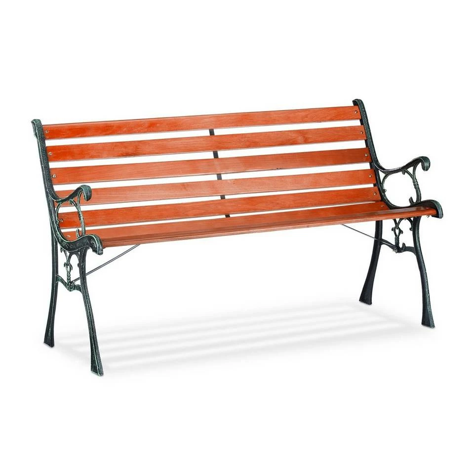 relaxdays Gartenbank »Gartenbank Holz Gusseisen« 9 relaxdays Gartenbank »Gartenbank Holz Gusseisen« – Bild 9