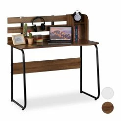 relaxdays Schreibtisch »Schreibtisch mit Rückwand und Ablage«, Weiß / Weiß Braun Schwarz, Schwarz, Wei&szlig; -Deutschland Möbel Verkäufe 2024 fe884919 f167 5c7f 92e9 e5f9b93f9be9