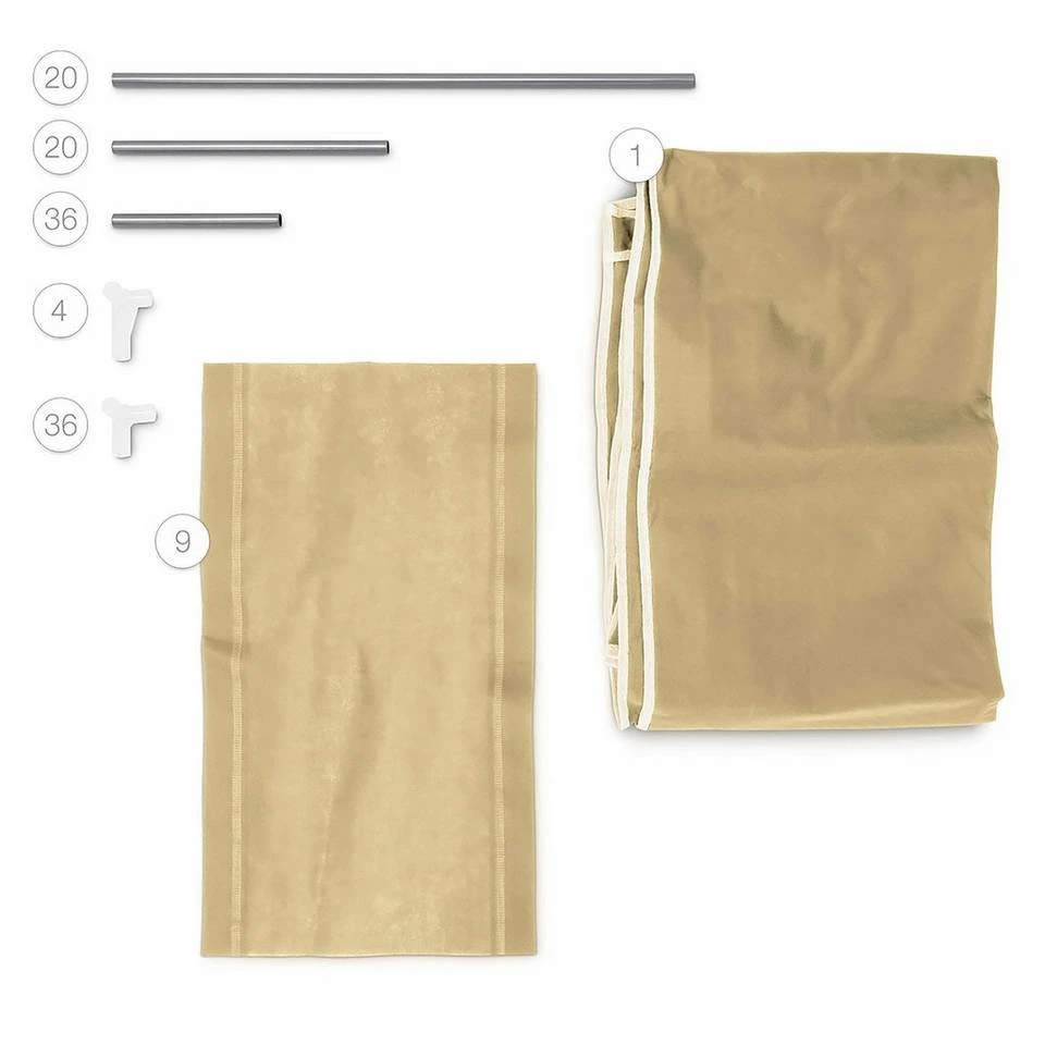 relaxdays Schuhschrank »1 x Schuhschrank Stoffbezug beige« 7 relaxdays Schuhschrank »1 x Schuhschrank Stoffbezug beige« – Bild 7