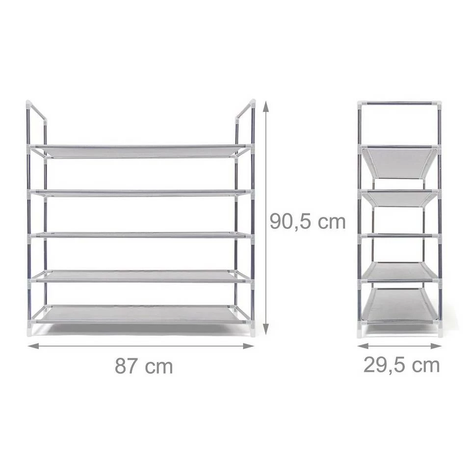 relaxdays Schuhregal »3 x Schuhregal für 20 Paar Schuhe grau« 3 relaxdays Schuhregal »3 x Schuhregal für 20 Paar Schuhe grau« – Bild 3